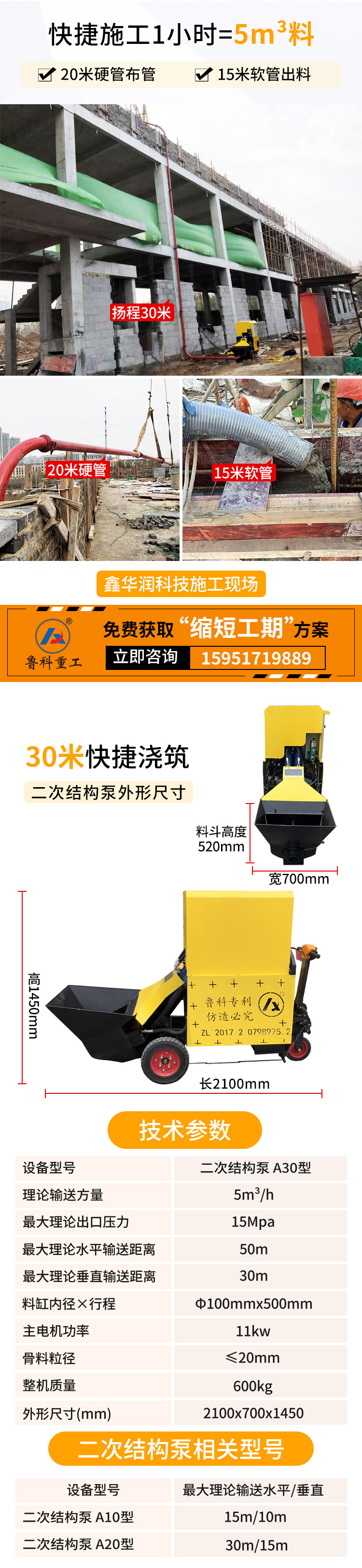 小型混凝土輸送泵 小型混凝土輸送泵
